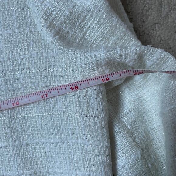 Vintage White Gold Metalic Tweed Jacket Blazer - Picture 4 of 5